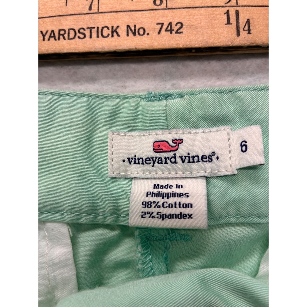 Vineyard Vines Casual Chino Shorts Coastal Preppy Stretch Twill 6 Mint Green